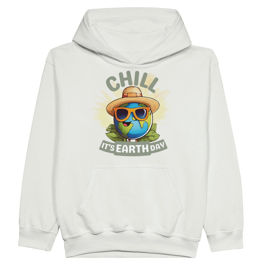 "Cool Earth" Kids Pullover Hoodie - Classic Style, Sustainable Material