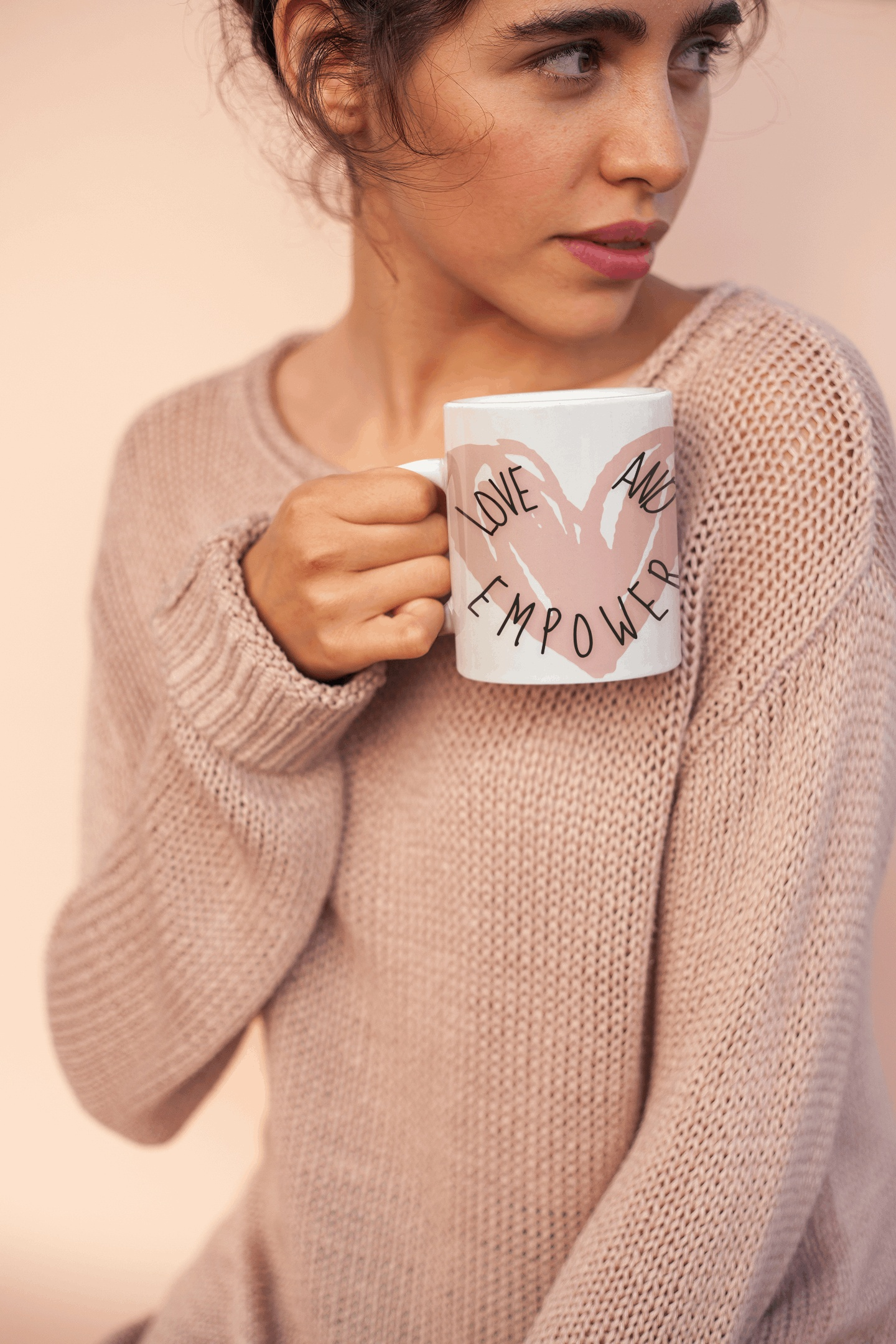 "Love and Empower" Inspirational Mug - Warmth and Motivation in Every Sip